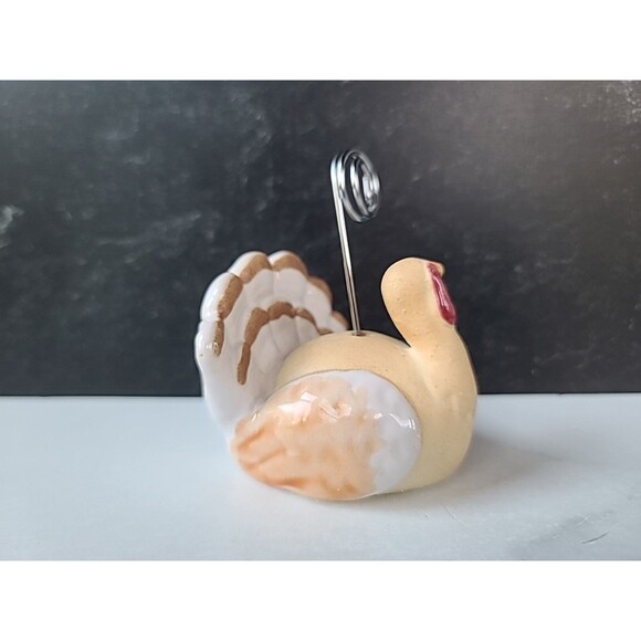 Ceramic Turkey Place Card Holder Vintage - Picture 3 of 10